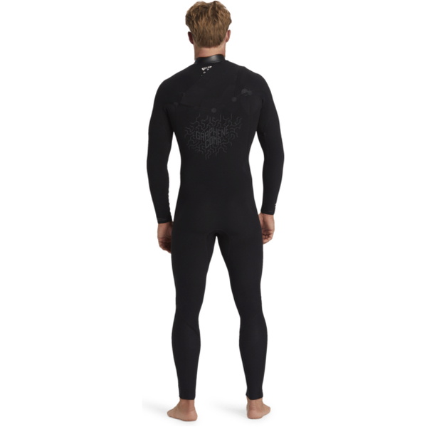 2026 Billabong Herre Revolution Natur 3/2mm Chest Zip Våddragt 24AW193511 - Black Red